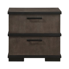 Acworth Brownish-Gray/Black 5-Piece Queen Bedroom Set - Ornate Home