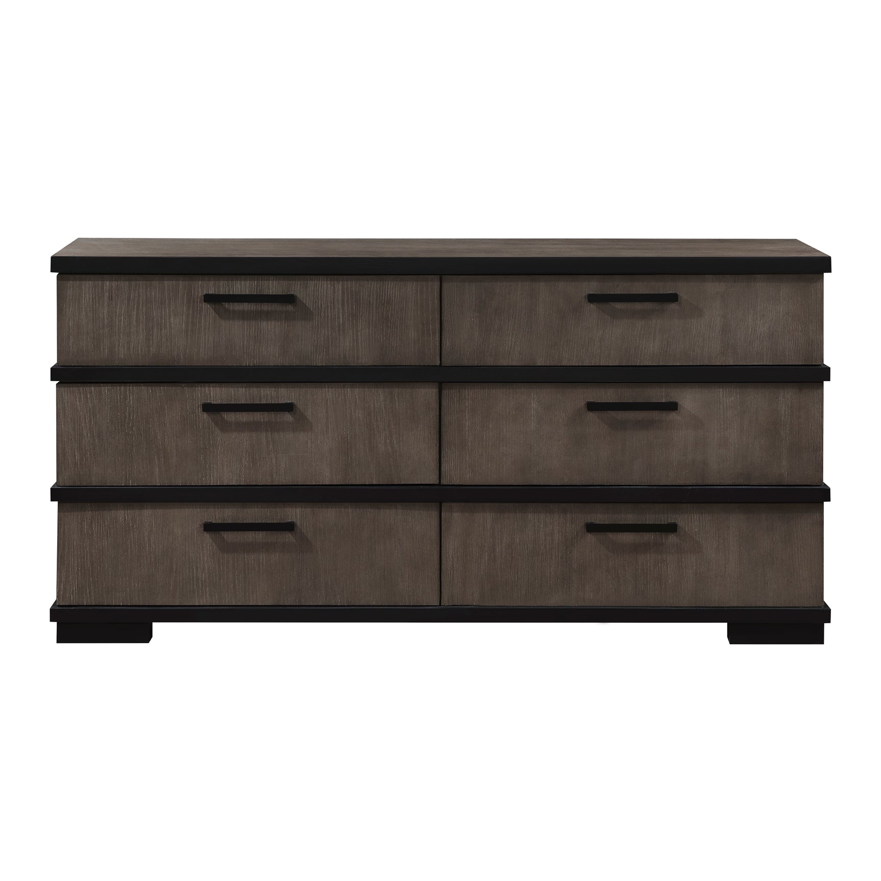 Acworth Brownish-Gray/Black 5-Piece Queen Bedroom Set - Ornate Home