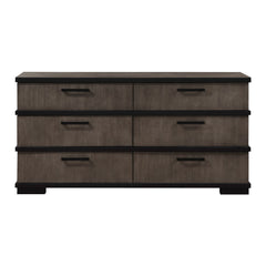 Acworth Brownish-Gray/Black 5-Piece Queen Bedroom Set - Ornate Home