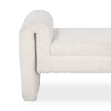 Ada Ivory Fleece Accent Bench - Ornate Home