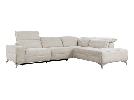 Adahlia Sand 2-Piece Power Reclining Sectional with Right Chaise - Ornate Home