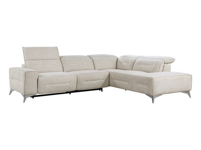 Adahlia Sand 2-Piece Power Reclining Sectional with Right Chaise - Ornate Home
