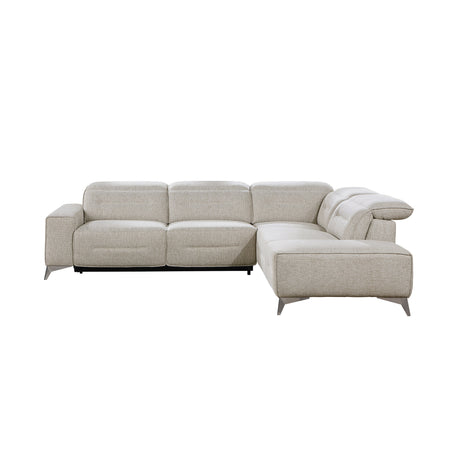 Adahlia Sand 2-Piece Power Reclining Sectional with Right Chaise - Ornate Home