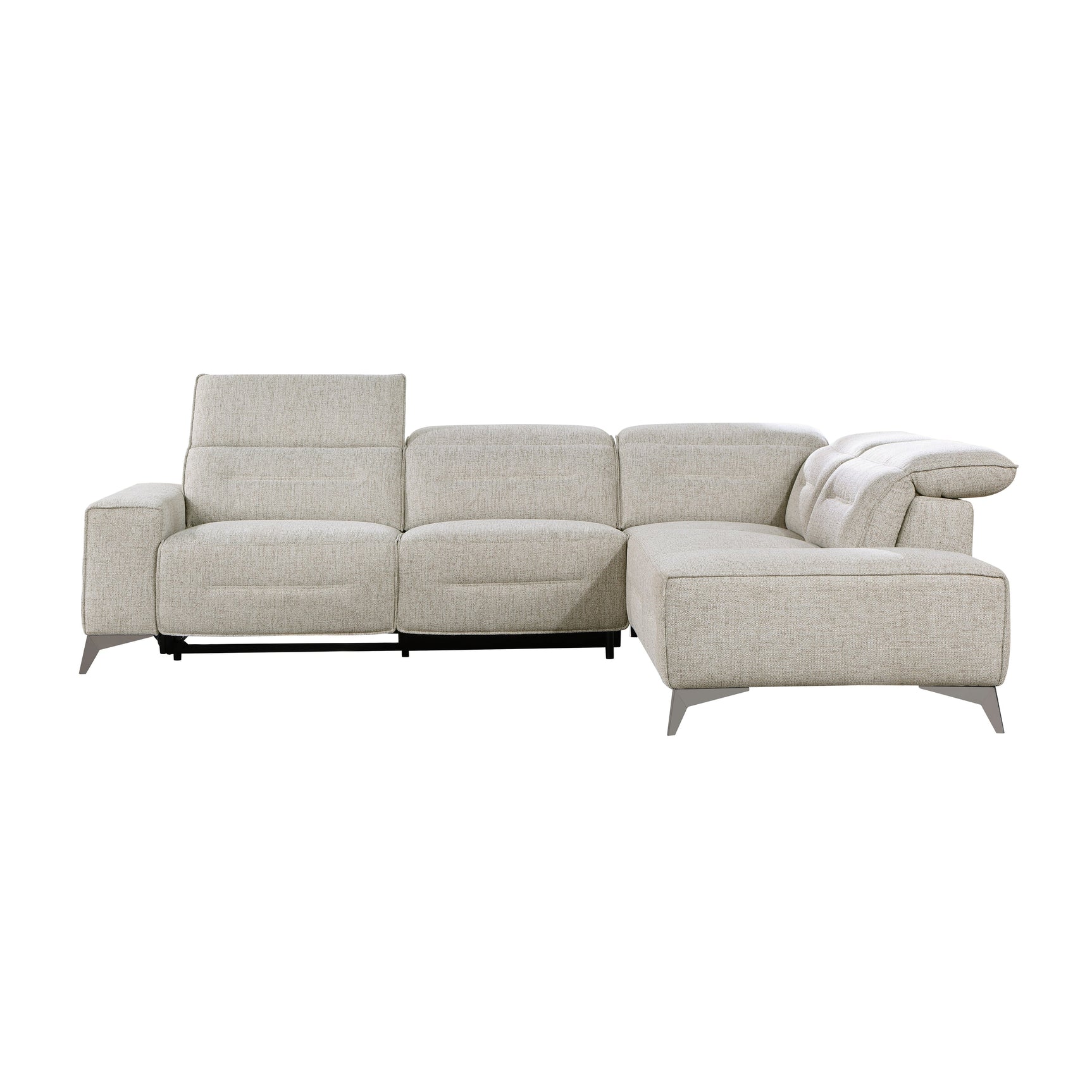 Adahlia Sand 2-Piece Power Reclining Sectional with Right Chaise - Ornate Home
