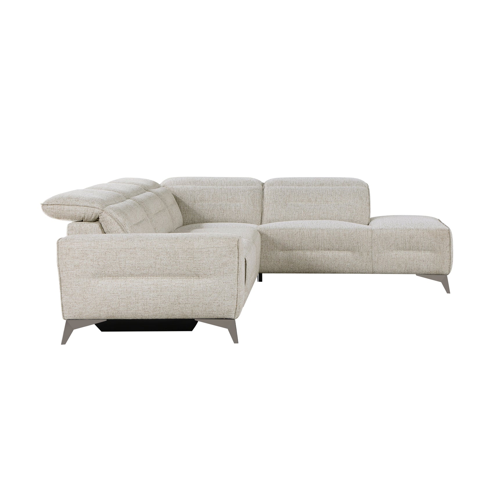 Adahlia Sand 2-Piece Power Reclining Sectional with Right Chaise - Ornate Home