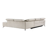 Adahlia Sand 2-Piece Power Reclining Sectional with Right Chaise - Ornate Home