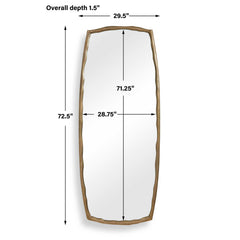 Adair Antique Brass Tall Mirror - Ornate Home