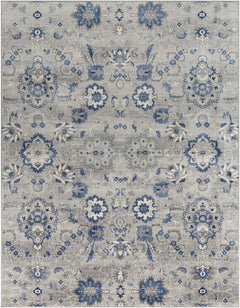Adairsville Blue Floral Area Carpet - Clearance - Ornate Home