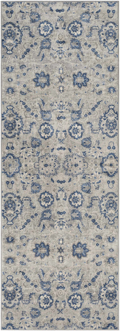 Adairsville Blue Floral Area Carpet - Clearance - Ornate Home