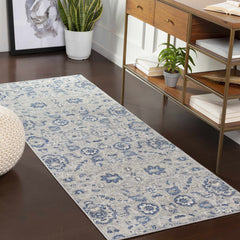 Adairsville Blue Floral Area Carpet - Clearance - Ornate Home