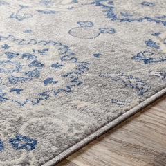 Adairsville Blue Floral Area Carpet - Clearance - Ornate Home
