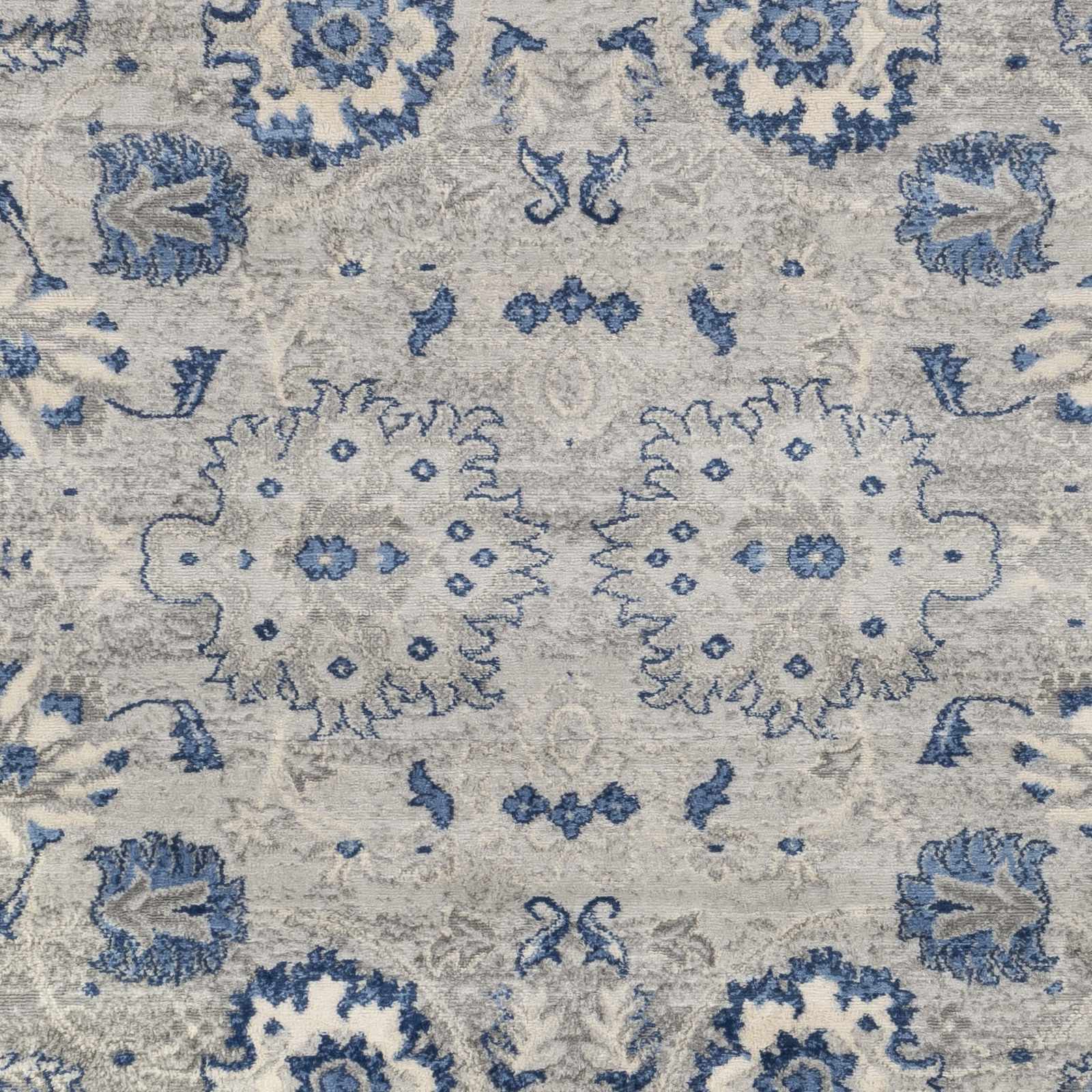 Adairsville Blue Floral Area Carpet - Clearance - Ornate Home