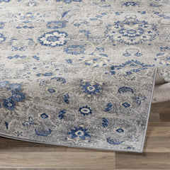 Adairsville Blue Floral Area Carpet - Clearance - Ornate Home