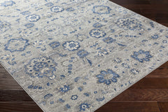Adairsville Blue Floral Area Carpet - Clearance - Ornate Home