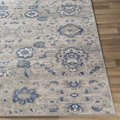 Adairsville Blue Floral Area Carpet - Clearance - Ornate Home