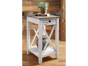 Adalane White & Gray Accent Table (Online Special Price) - Ornate Home