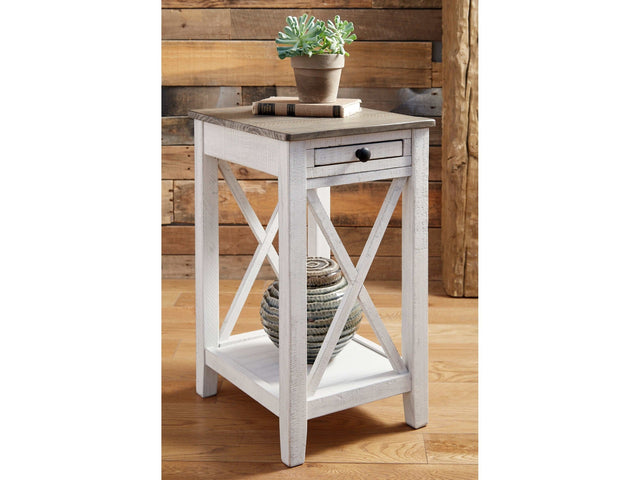 Adalane White & Gray Accent Table (Online Special Price) - Ornate Home