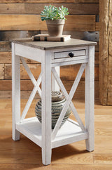 Adalane White & Gray Accent Table (Online Special Price) - Ornate Home