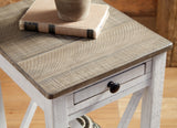 Adalane White & Gray Accent Table (Online Special Price) - Ornate Home