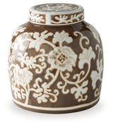 Adalham Brown/Cream Jar - Ornate Home