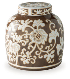 Adalham Brown/Cream Jar - Ornate Home