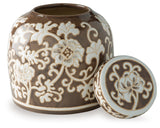Adalham Brown/Cream Jar - Ornate Home