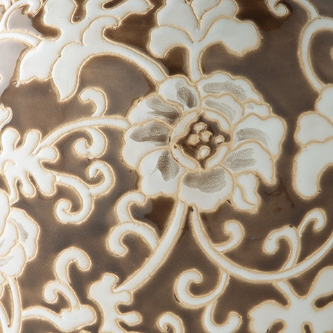 Adalham Brown/Cream Jar - Ornate Home