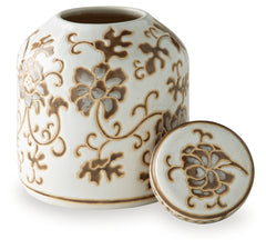 Adalham Cream/Brown Jar - Ornate Home