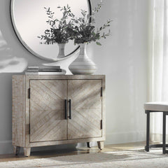 Adalind White Washed Accent Cabinet - Ornate Home
