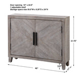 Adalind White Washed Accent Cabinet - Ornate Home