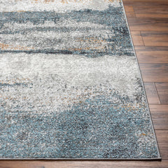Adam Gray Blue Abstract Area Rug - Ornate Home
