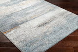 Adam Gray Blue Abstract Area Rug - Ornate Home