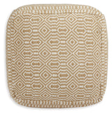 Adamont Tan/Ivory Pouf - Ornate Home