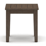 Adams Lane Dark Brown/Beige Outdoor End Table