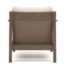 Adams Lane Dark Brown/Beige Outdoor Lounge Chair (Set of 2) - Ornate Home