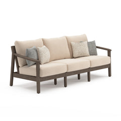 Adams Lane Dark Brown/Beige Outdoor Sofa - Ornate Home