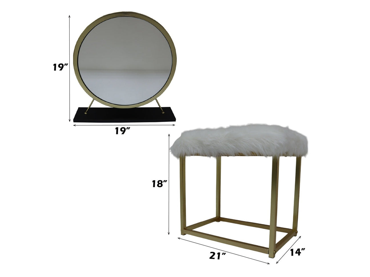 Adao Black Vanity Mirror - Ornate Home