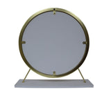Adao White/Brass Vanity Mirror & Stool - Ornate Home