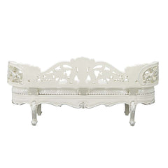 Adara Antique White Bench - Ornate Home