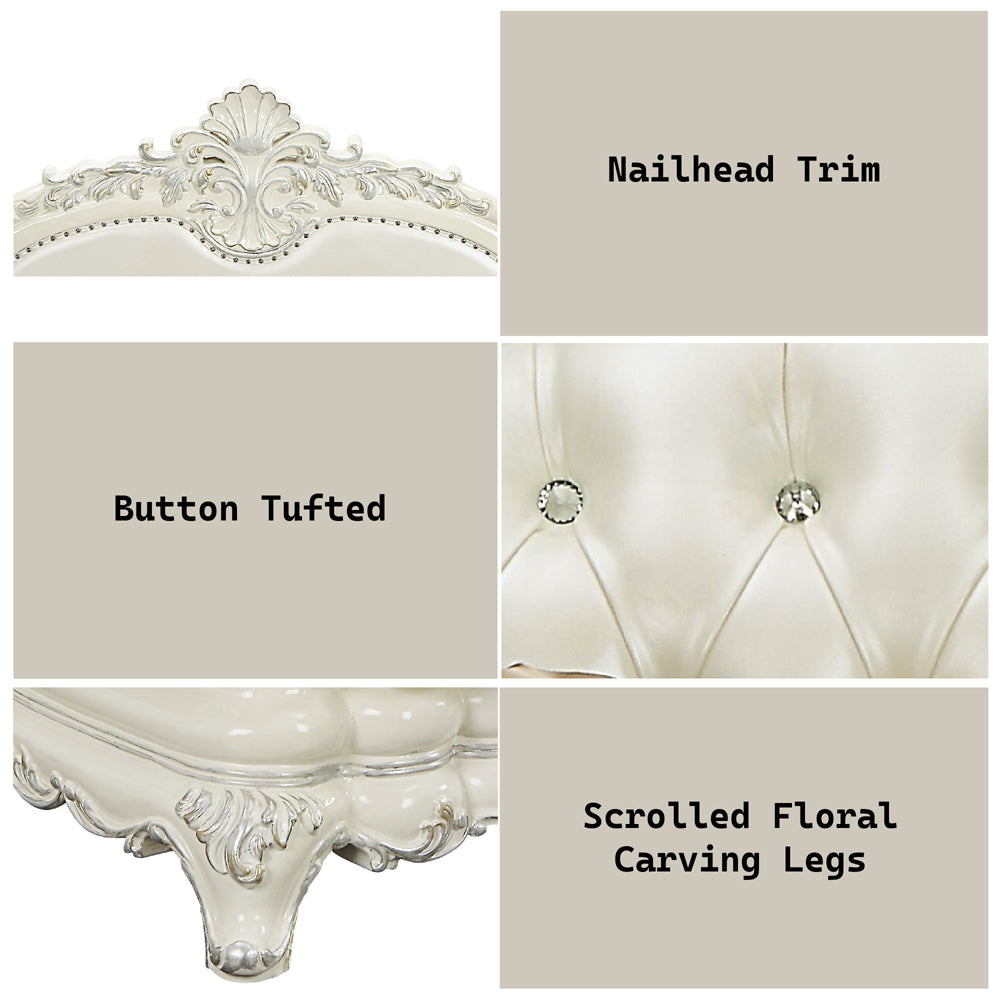 Adara Antique White Chair - Ornate Home