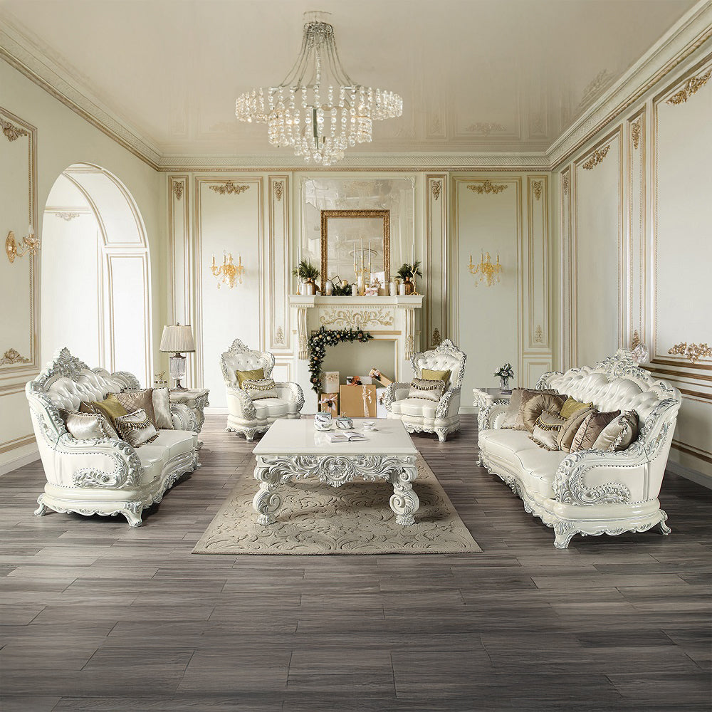 Adara Antique White Chair - Ornate Home