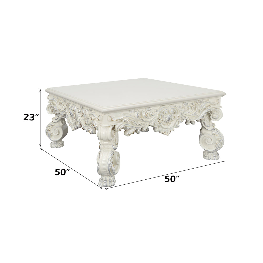 Adara Antique White Coffee Table - Ornate Home