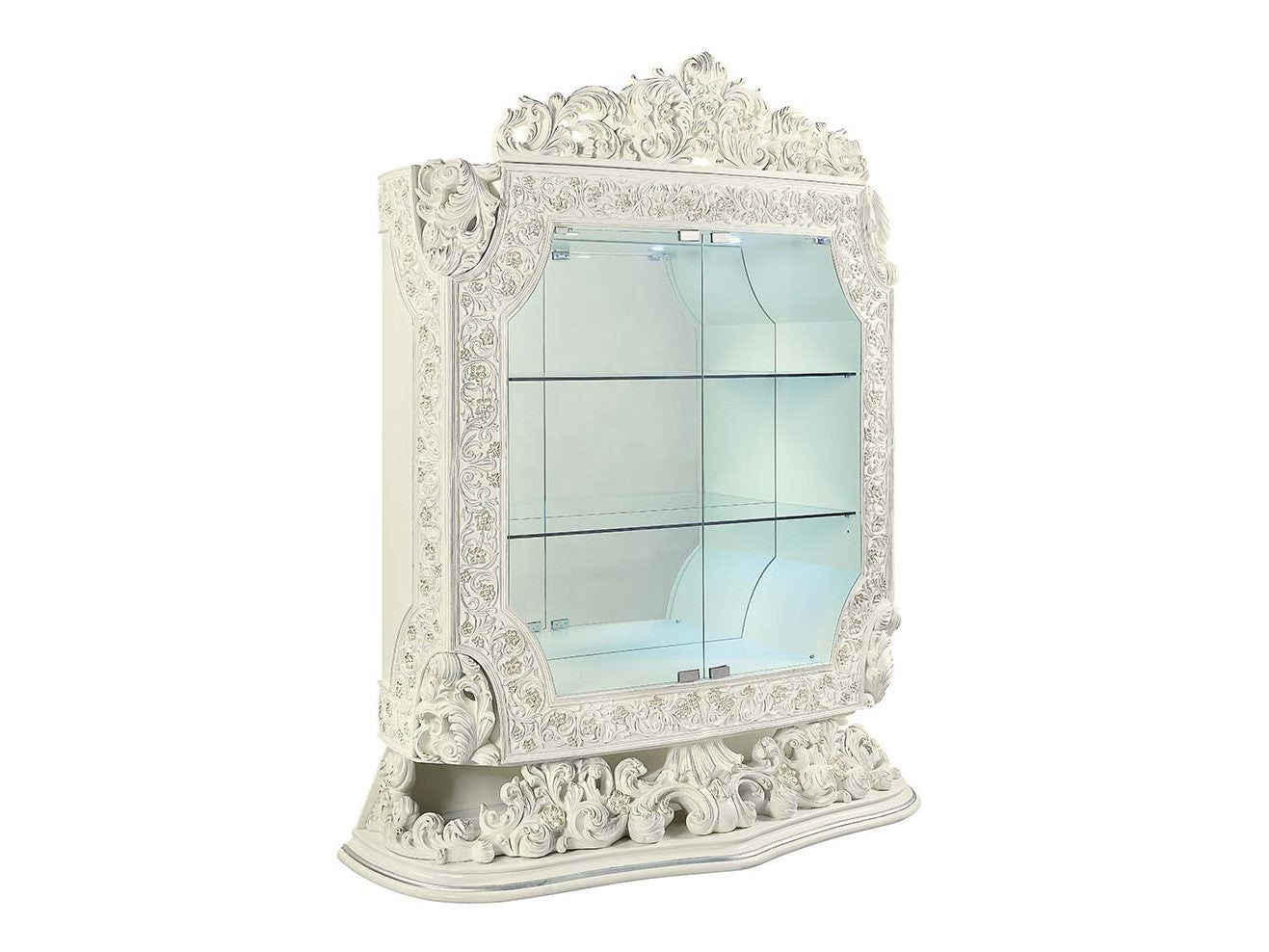 Adara Antique White Curio - Ornate Home