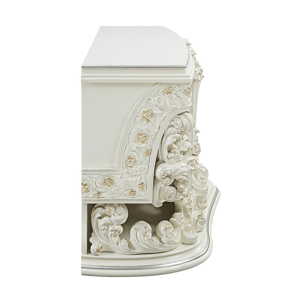 Adara Antique White Dresser - Ornate Home