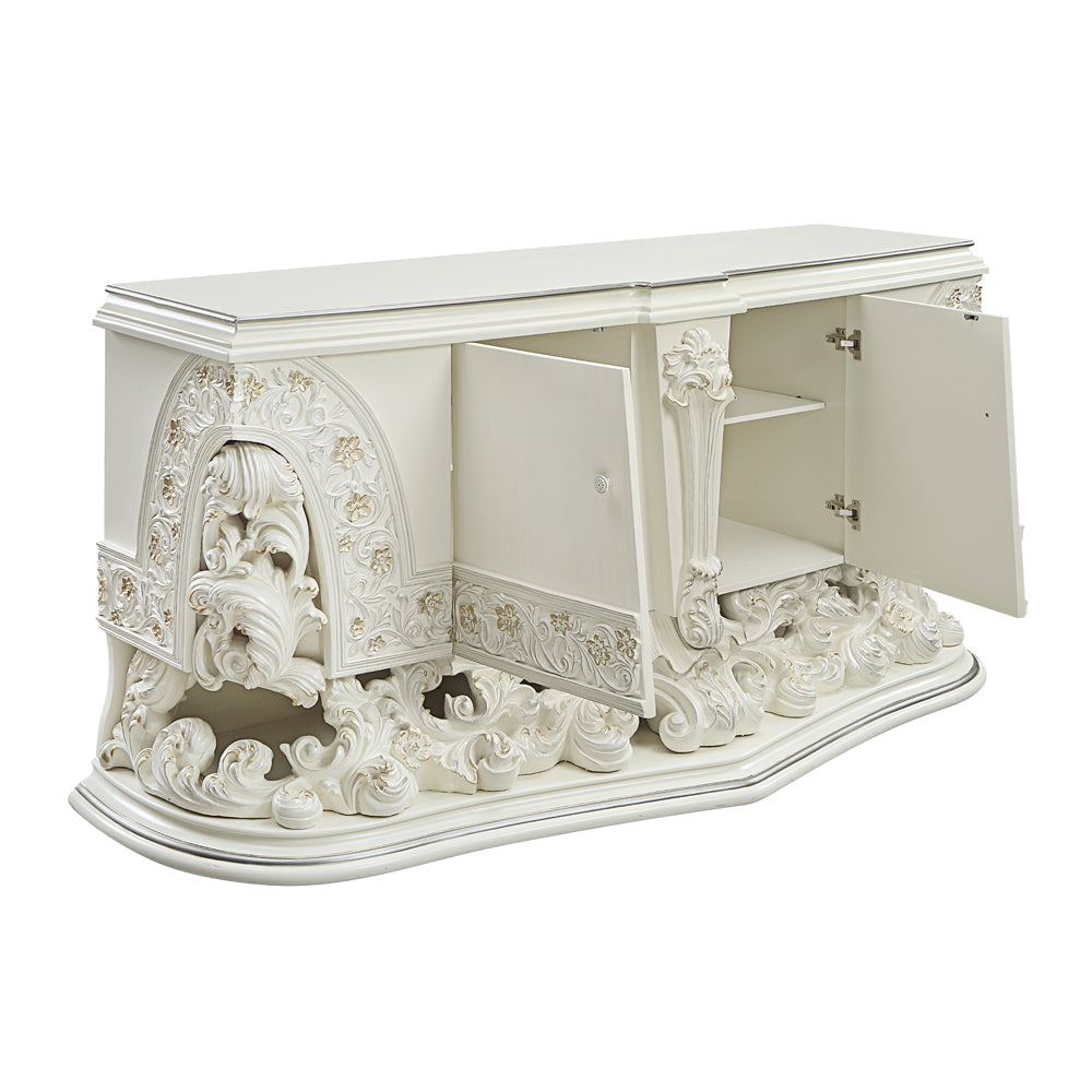 Adara Antique White Dresser - Ornate Home