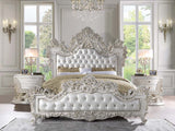 Adara Antique White Eastern King Bed - Ornate Home