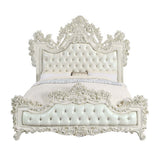 Adara Antique White Eastern King Bed - Ornate Home