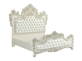 Adara Antique White Eastern King Bed - Ornate Home