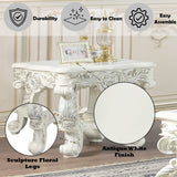 Adara Antique White End Table - Ornate Home