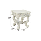 Adara Antique White End Table - Ornate Home